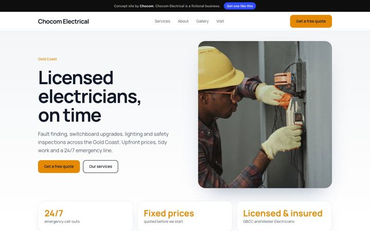 Chocom Electrical, Electrician