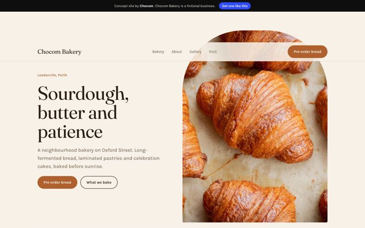 Chocom Bakery, Bakery