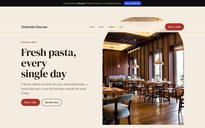 Trattoria Chocom, Restaurant